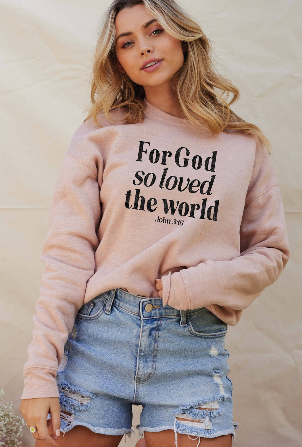 FOR GOD SO LOVED THE WORLD Graphic Sweatshirt