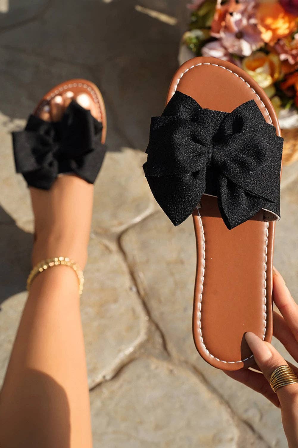 Black Bow Knot Shoe