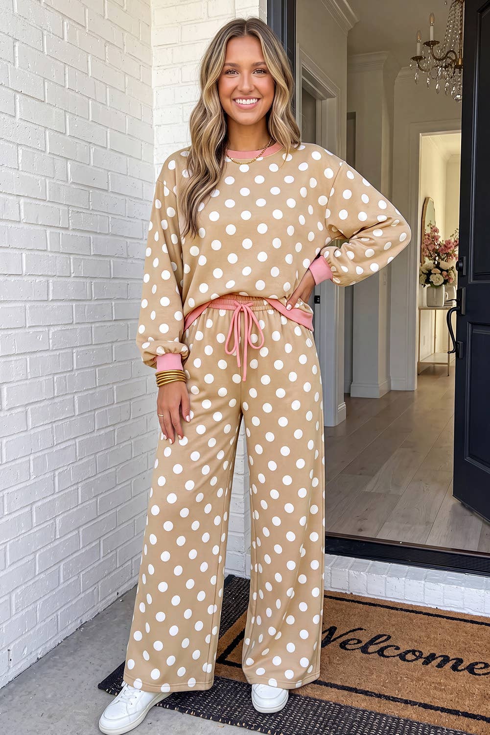 LA Society Polka Dot Pants Set