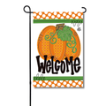 Gingham Pumpkin Garden Flag