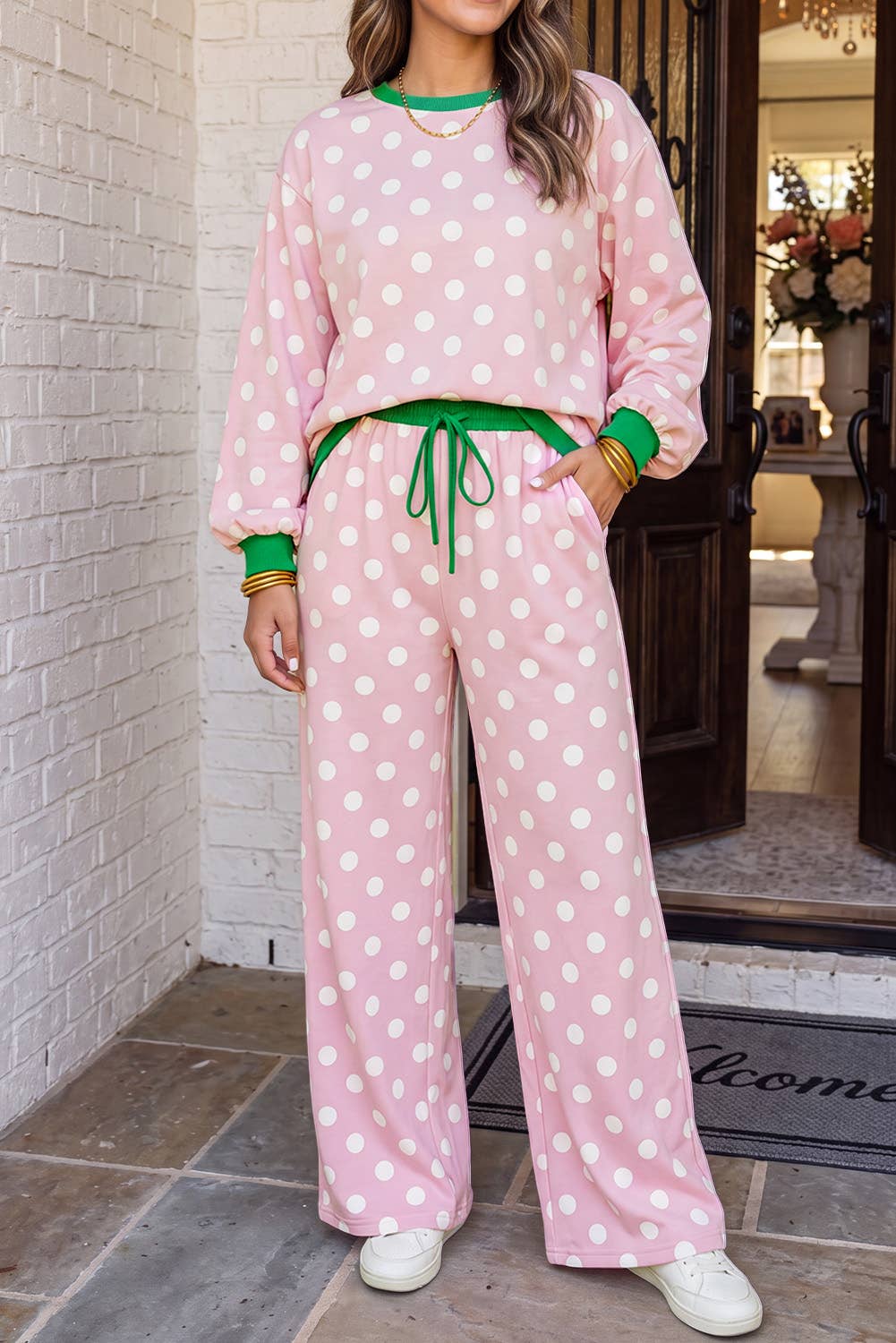 LA Society Polka Dot Pants Set