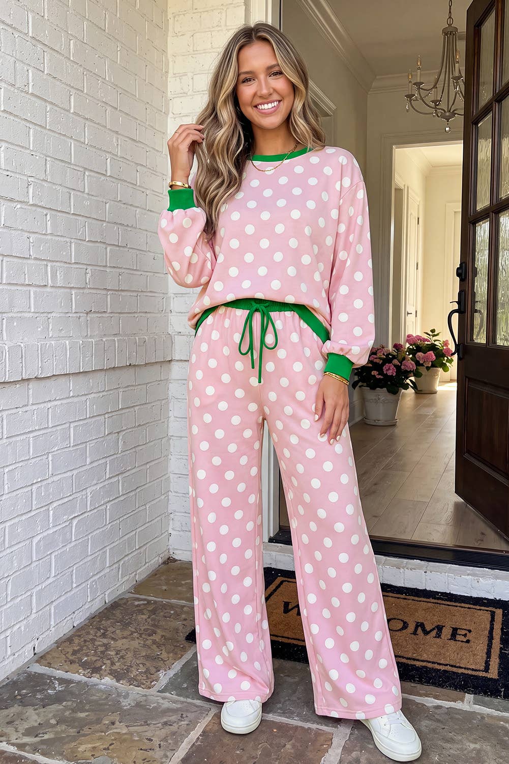 LA Society Polka Dot Pants Set