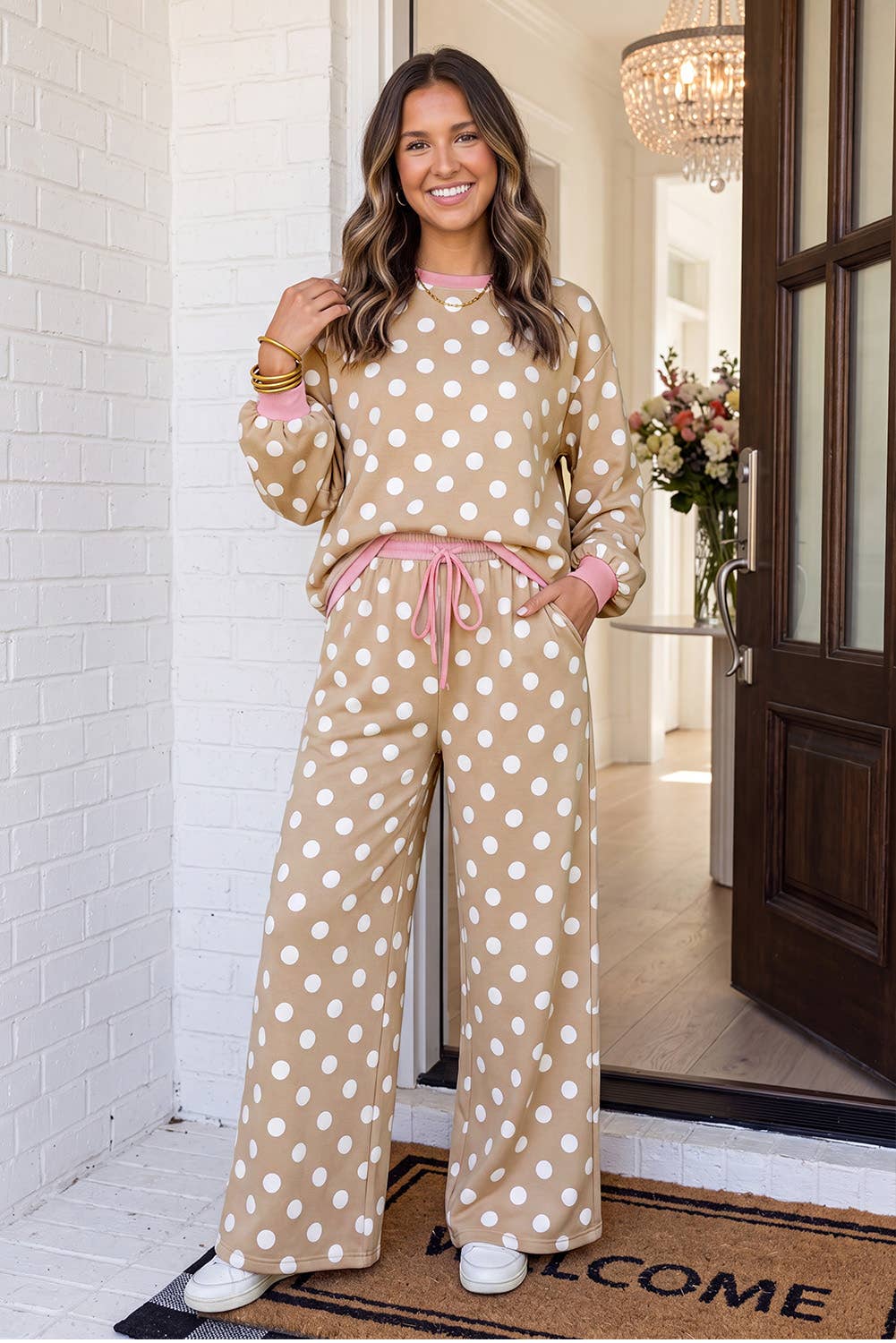 LA Society Polka Dot Pants Set
