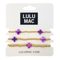 Lulu Mac Purple Cross Bracelet