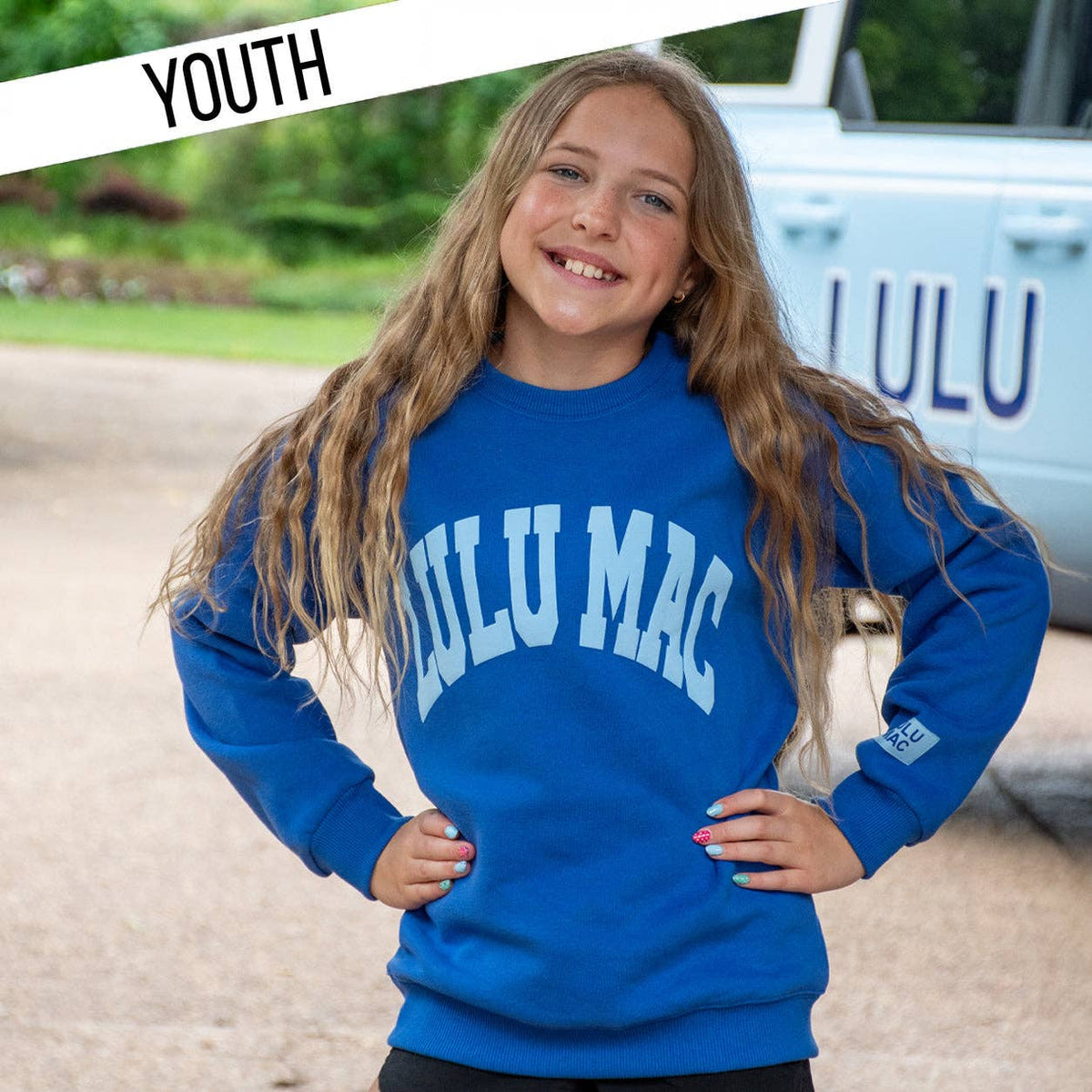 Lulu Mac Kids Blue Crewneck