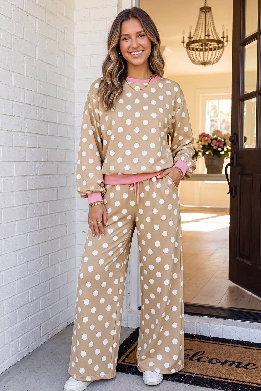 LA Society Polka Dot Pants Set