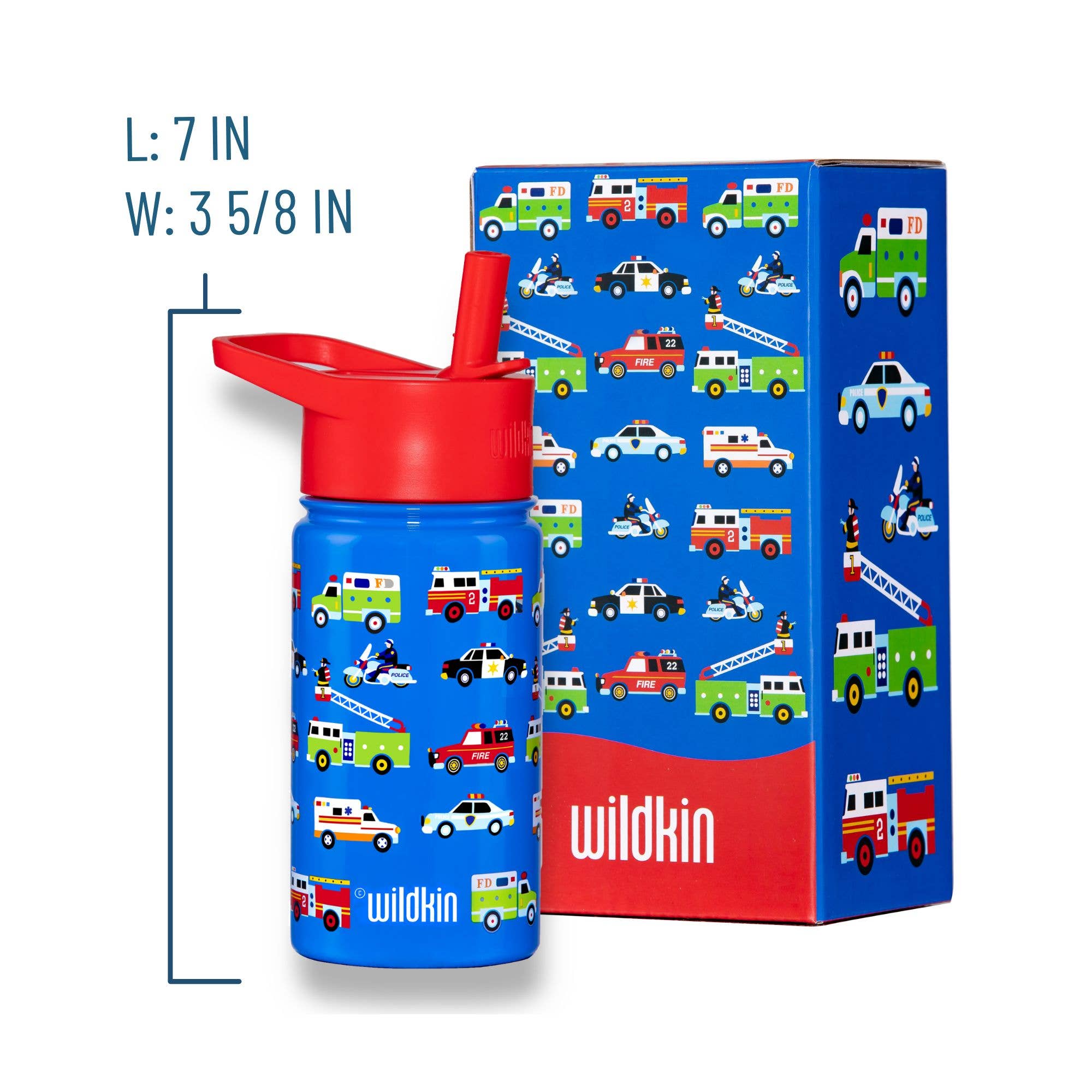 Wildkin Heroes 14 oz Stainless Steel Water Bottle