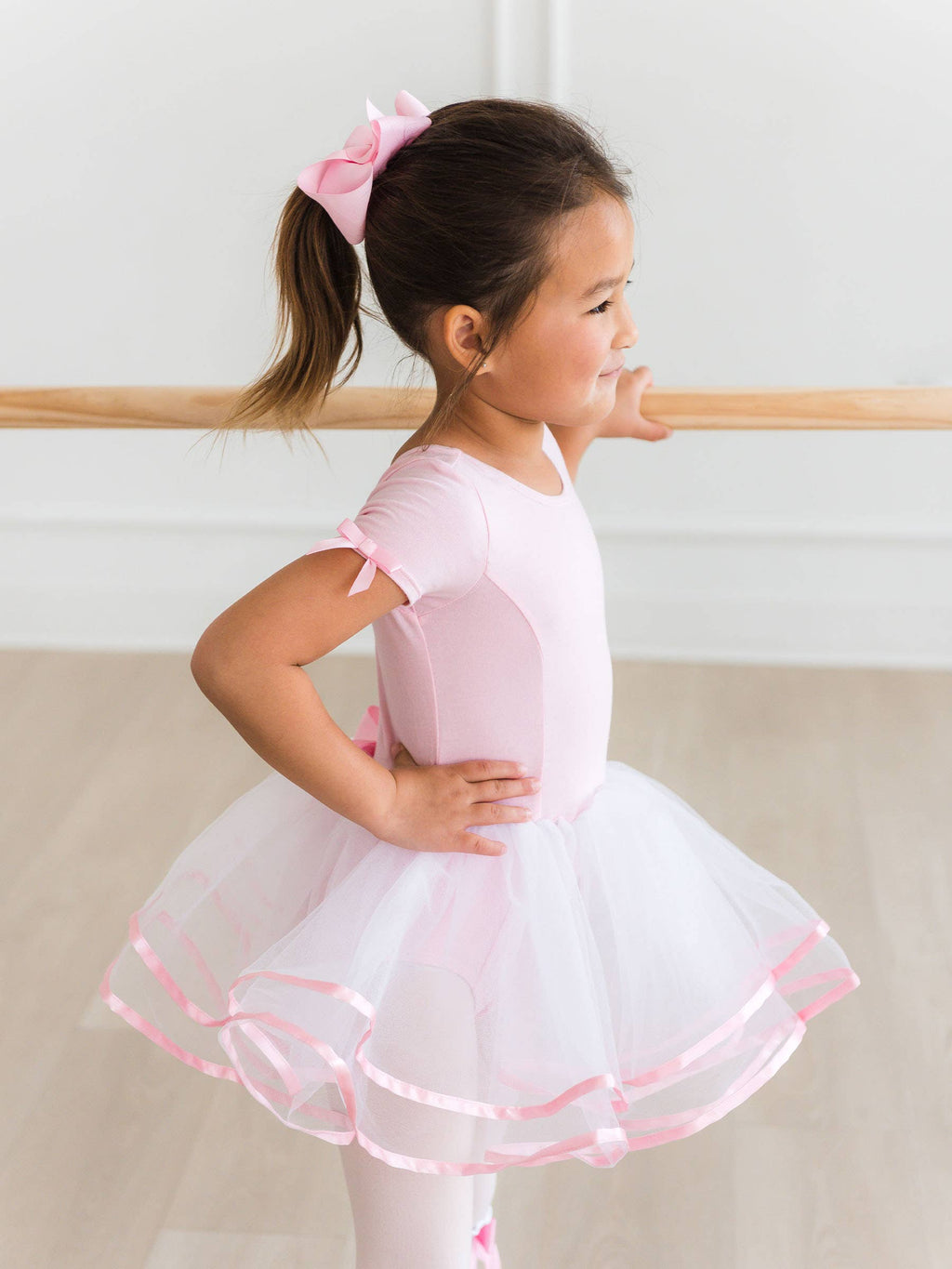 RuffleButts Girls Pink Tutu Leotard