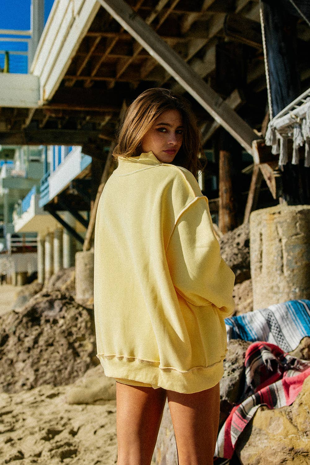Bucket List DILLYDALLY2 Reversible Mockneck Sweatshirt
