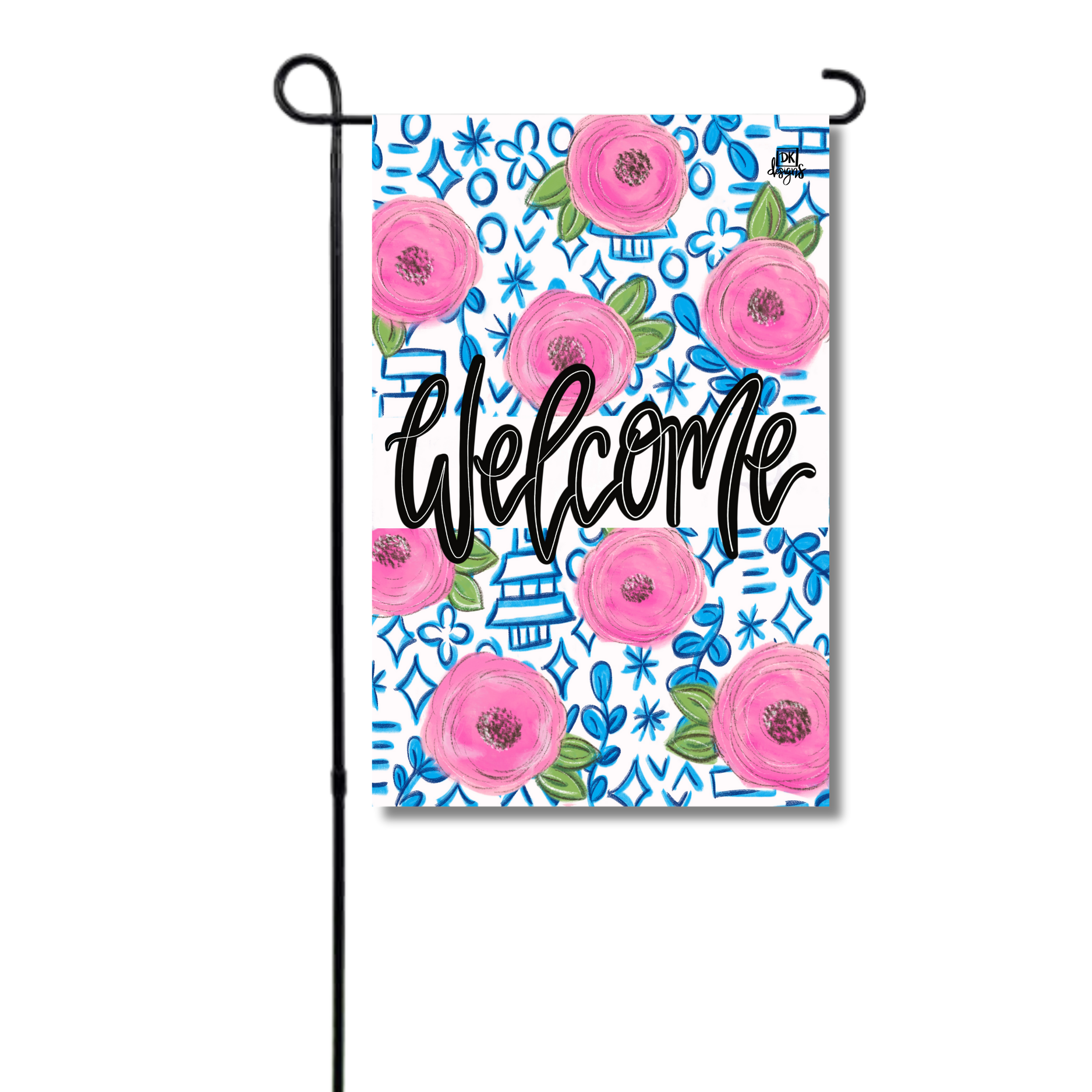 DK Design Chinoiserie Garden Glam Flag