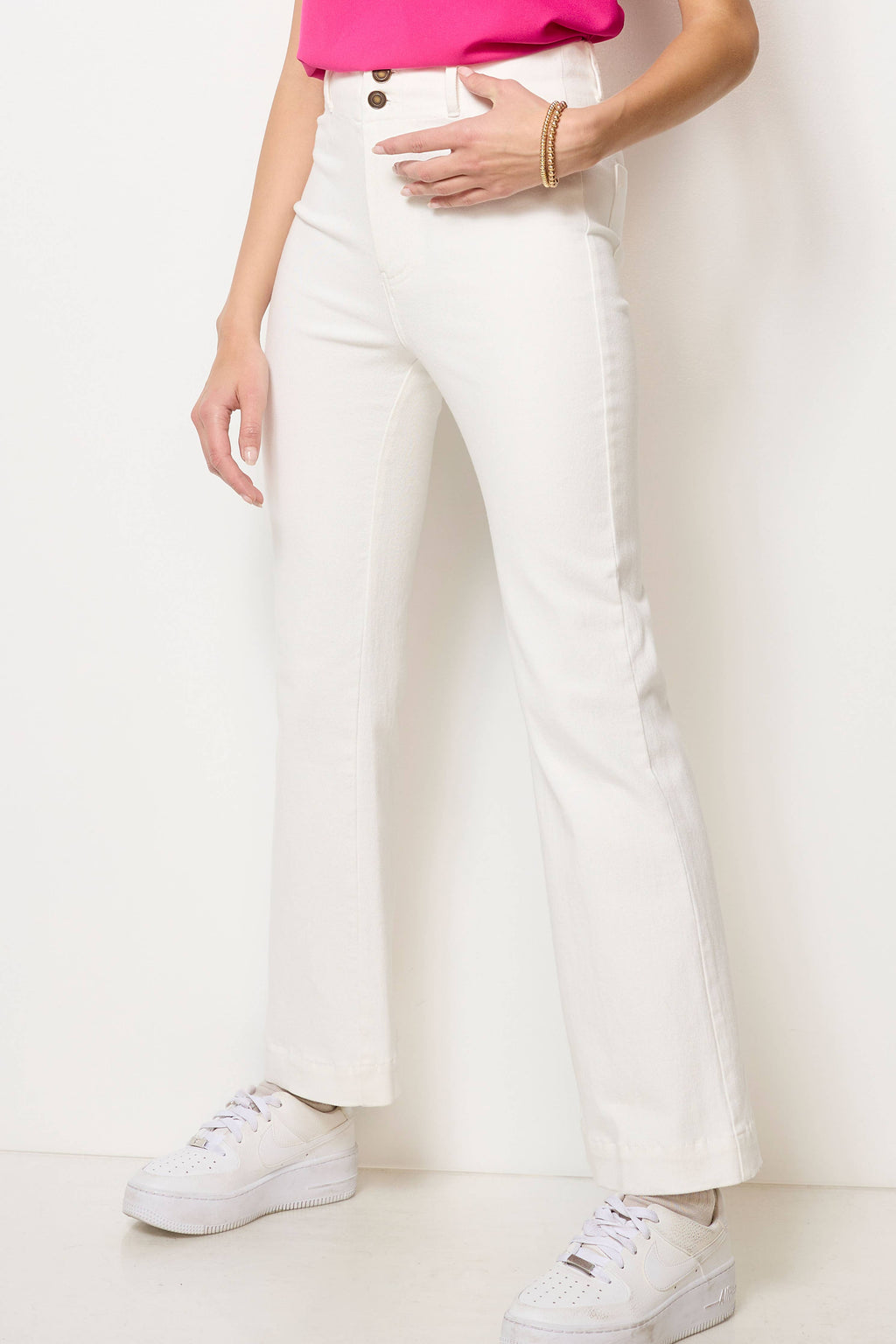 La Miel Soft Washed Stretchy High Waisted Wide Flare Pants