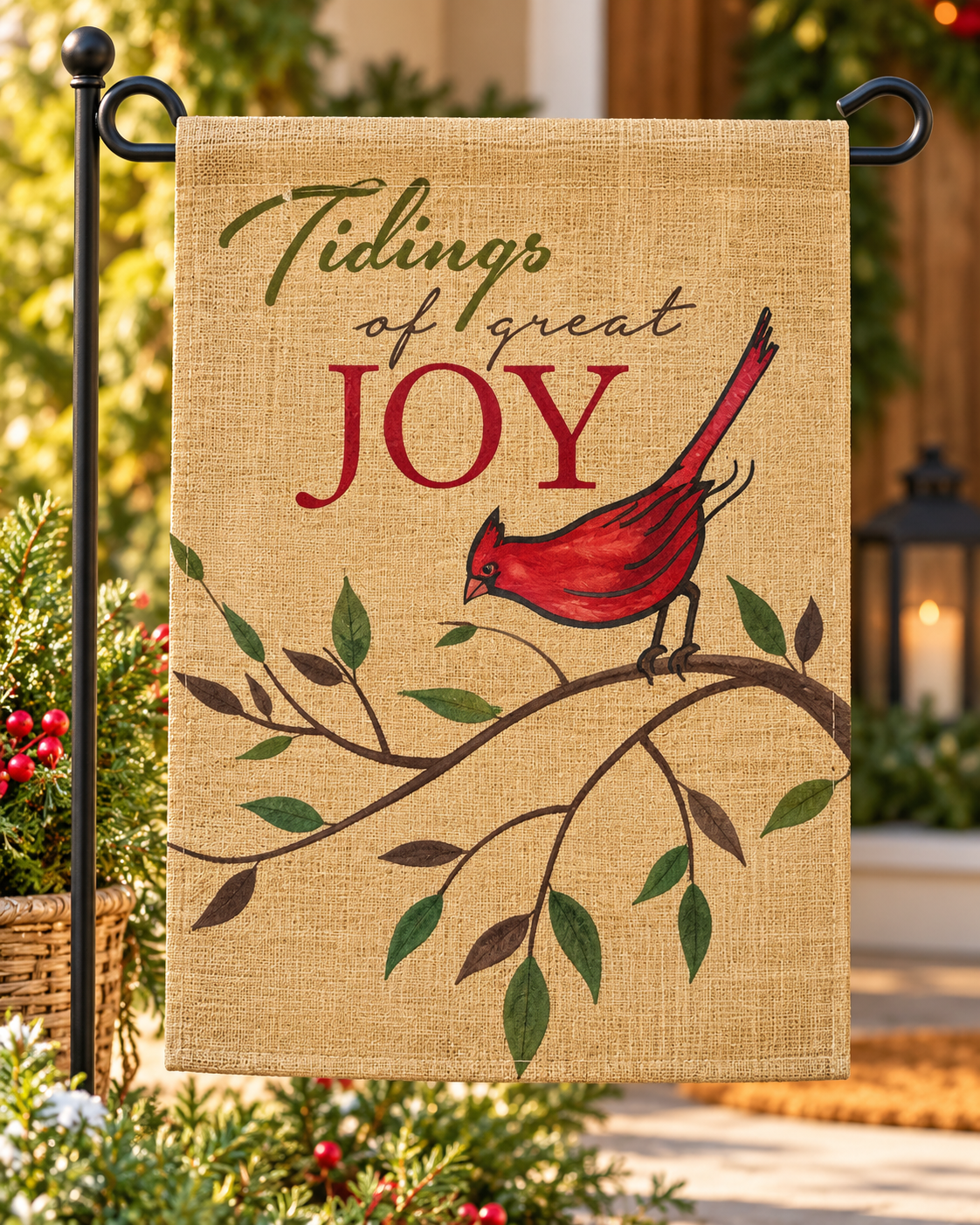 Garden Flag Joy Cardinal