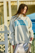 Bucket List 'CAROLINA' Print Reversible Mock-Neck Sweatshirt