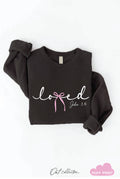 LOVED BOW JOHN 3:16 PUFF Graphic Sweatshirt