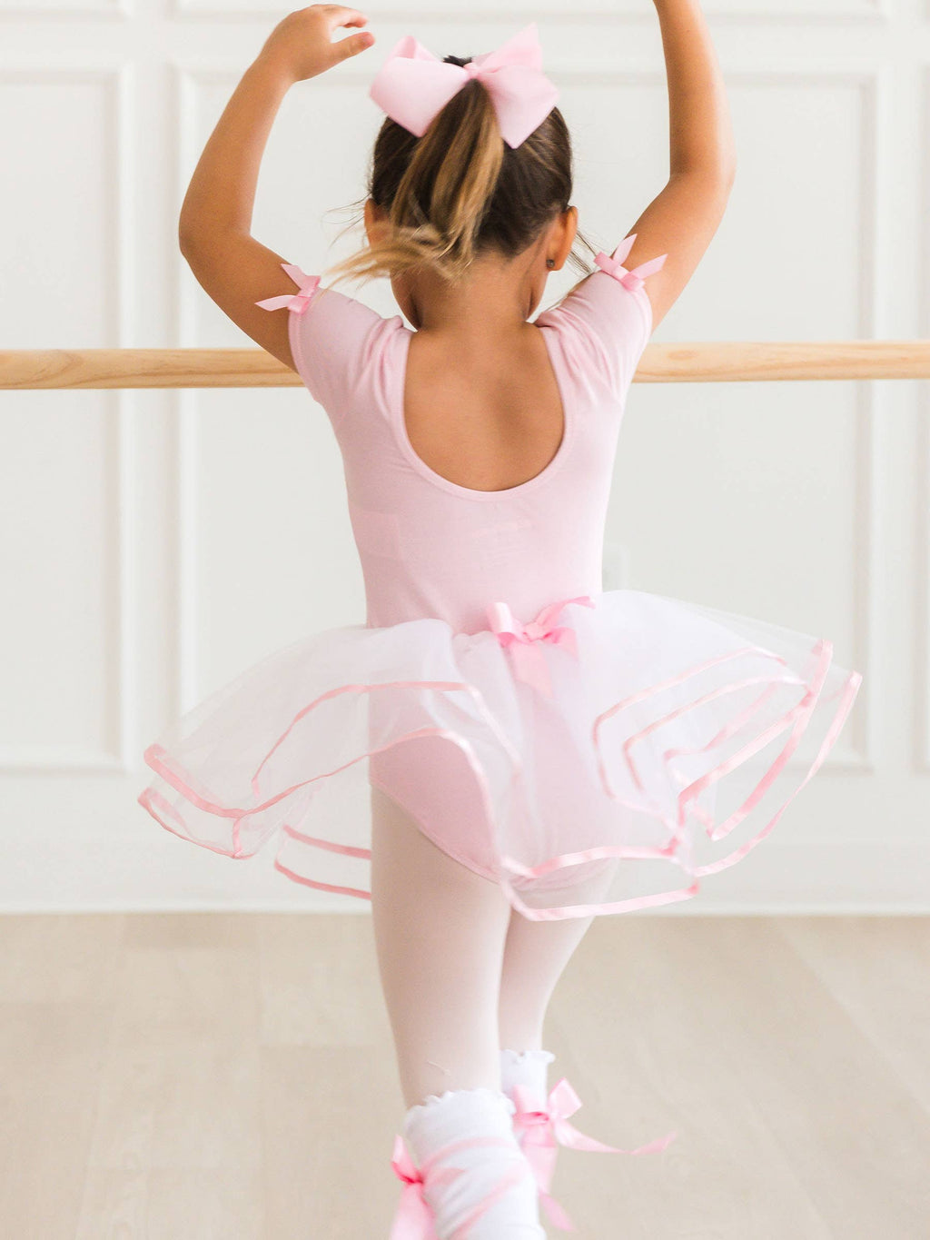 RuffleButts Girls Pink Tutu Leotard