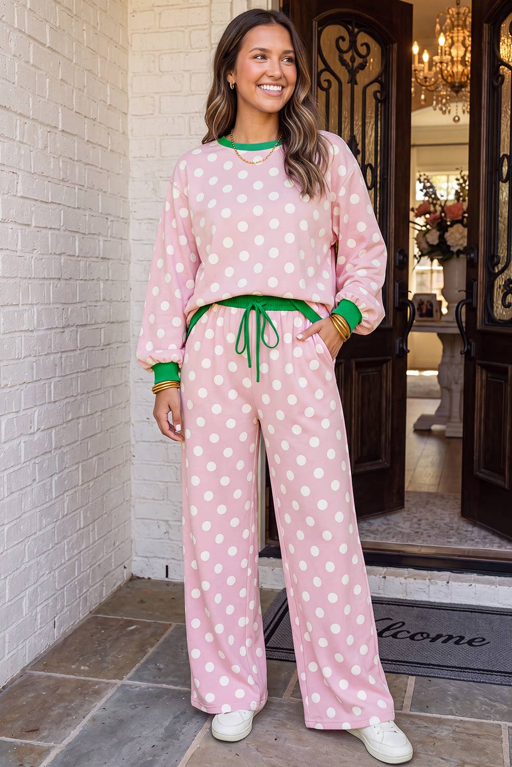 LA Society Polka Dot Pants Set