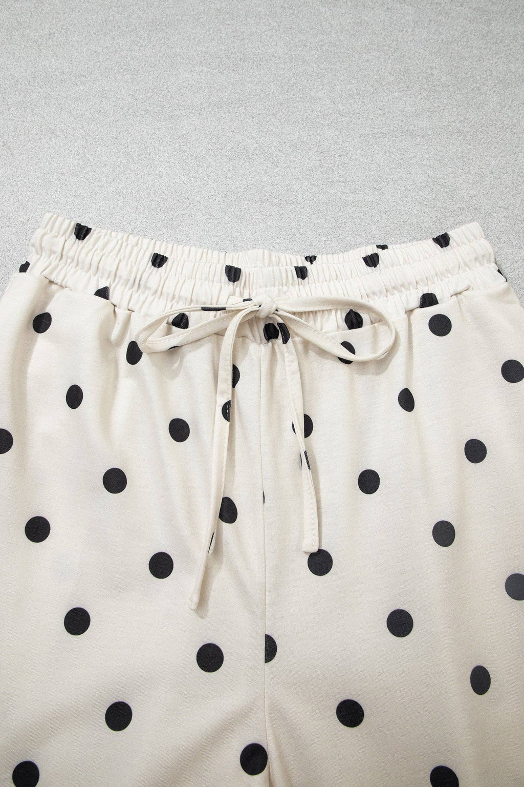 White Polka Dot Pants Set