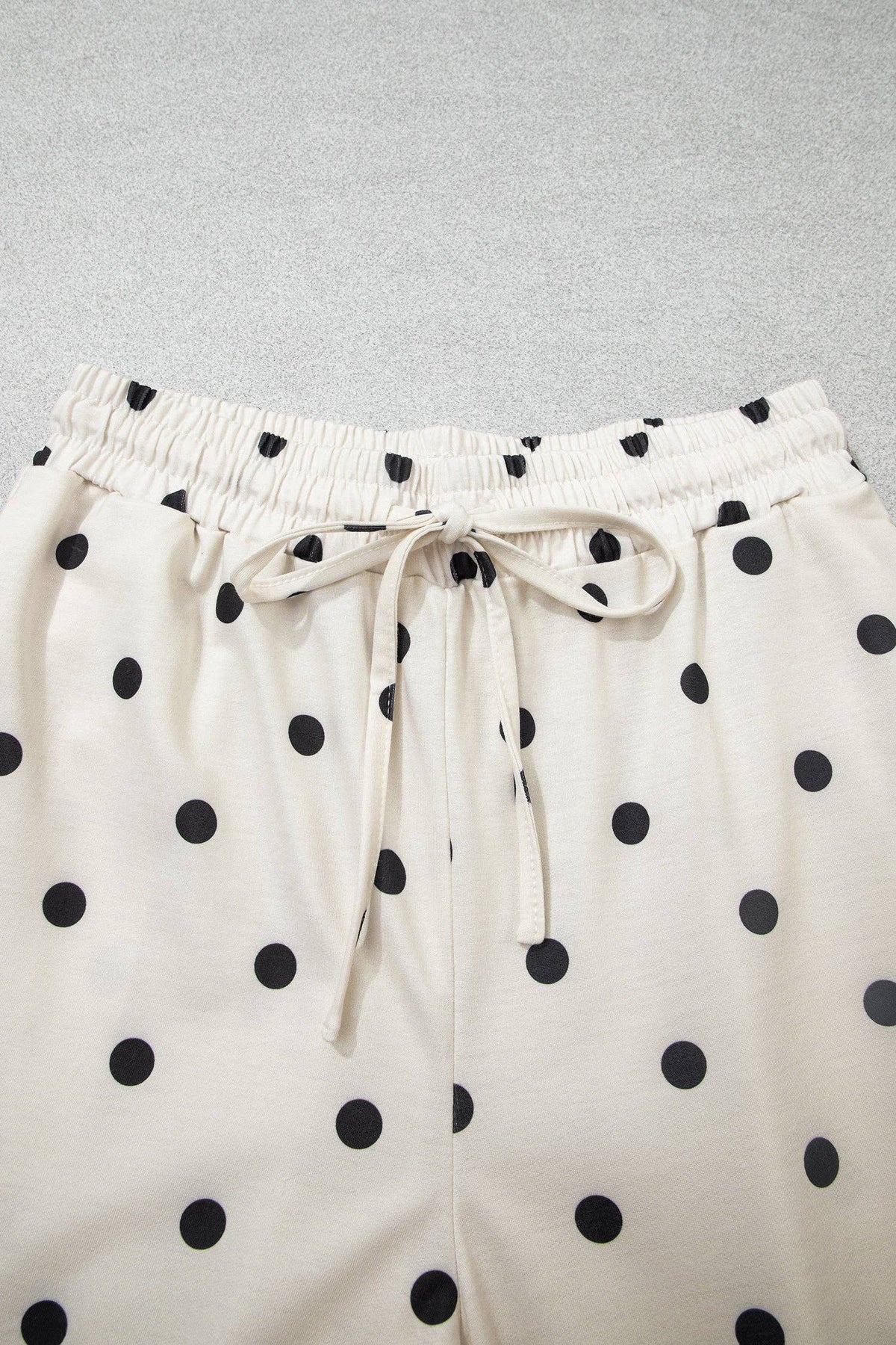 White Polka Dot Pants Set