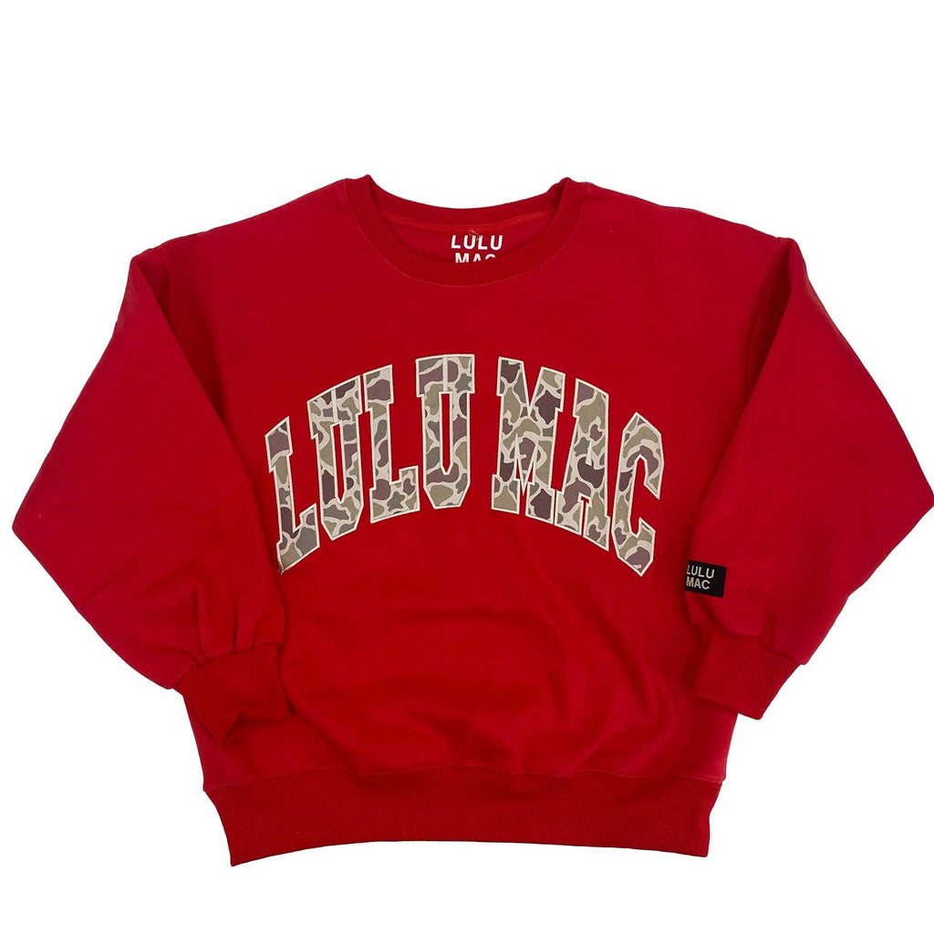 Lulu Mac Red Camo Crewneck
