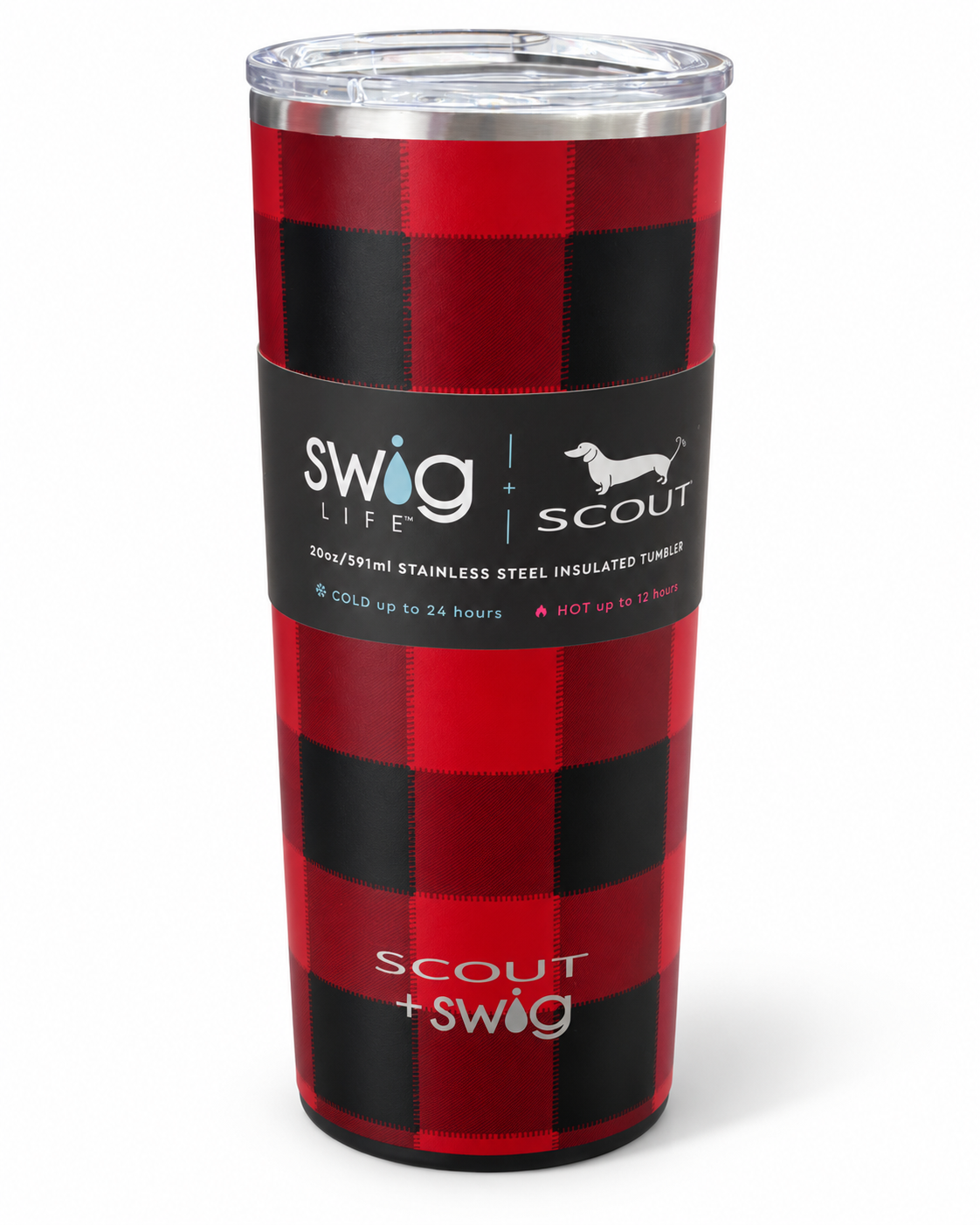 Swig x scout Buffalo plaid 20 oz