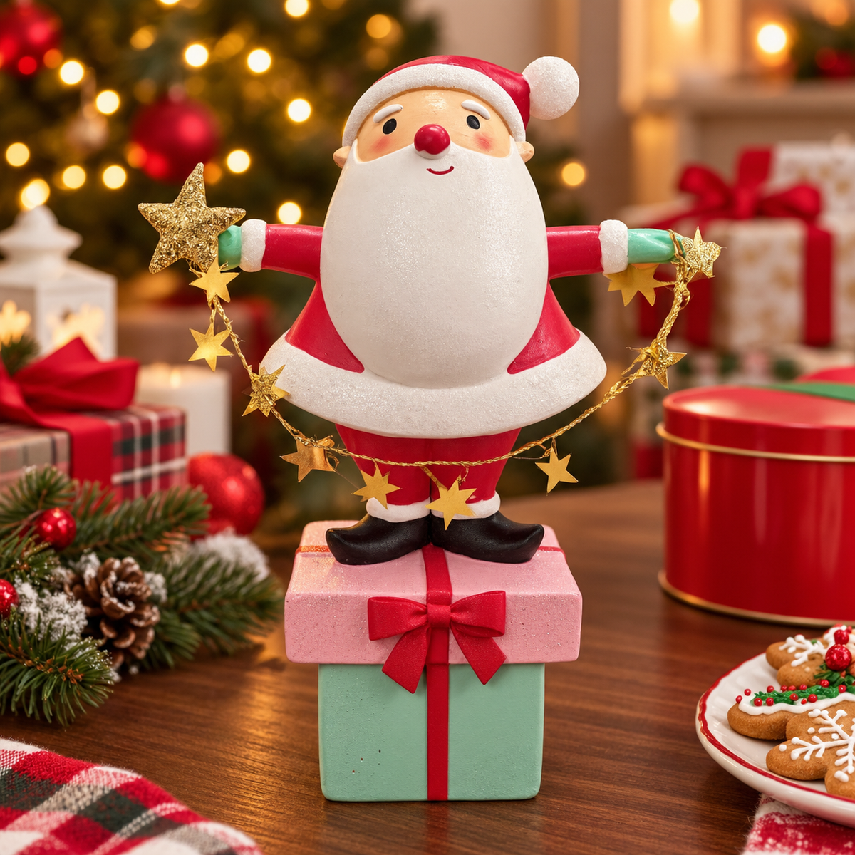 Ganz Santa on a Present