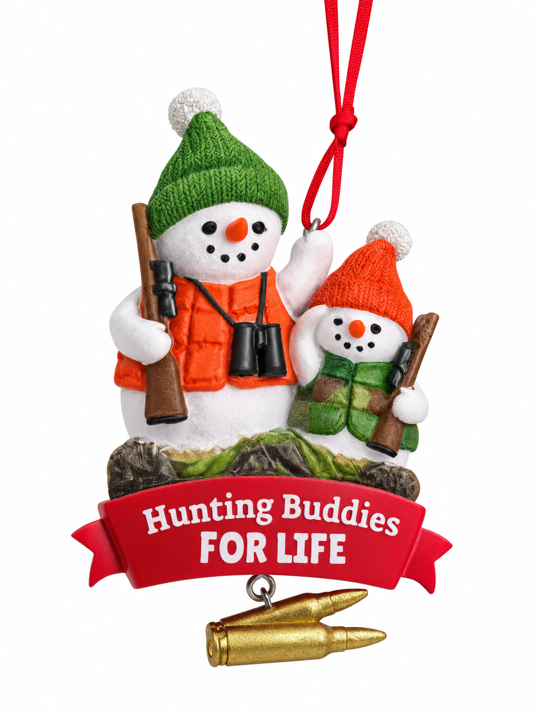 Ganz Hunting Buddies for Life Snowman Ornament