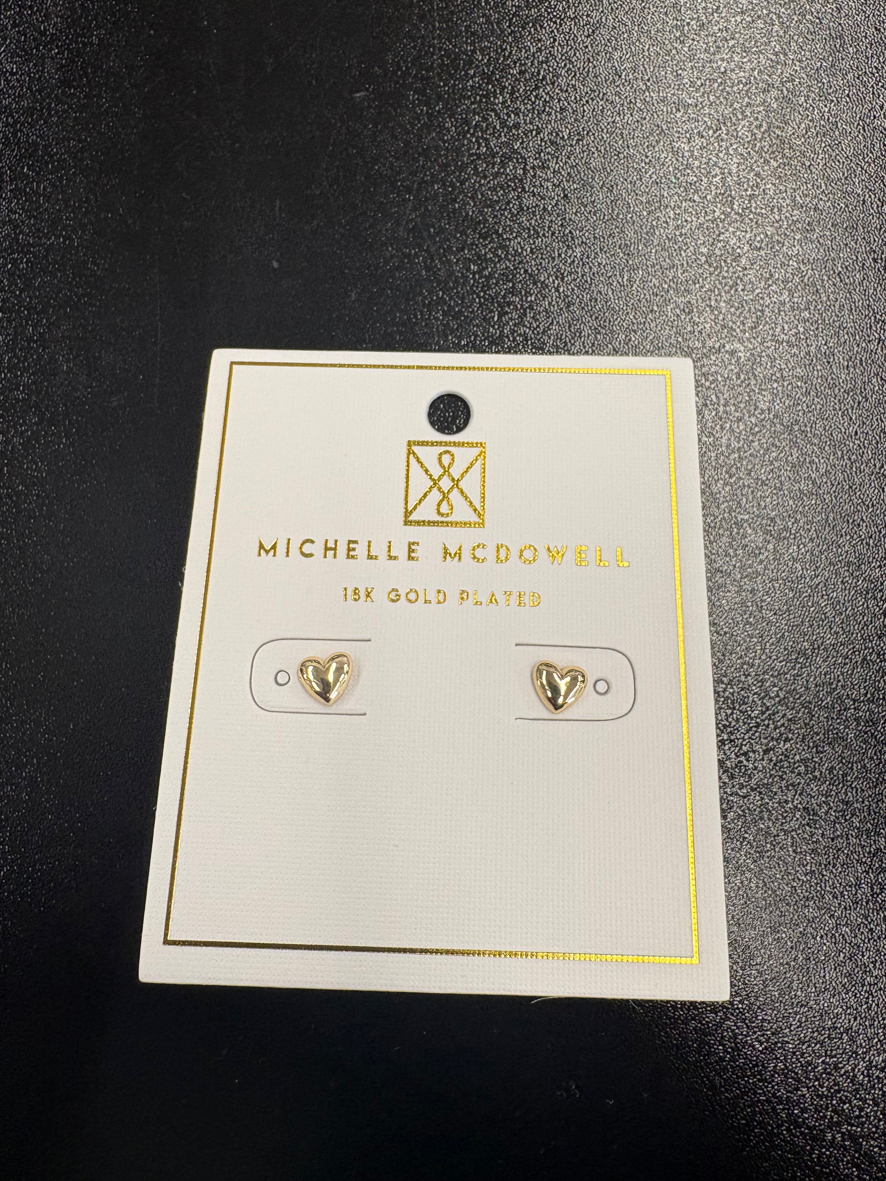 Michelle McDowell Lia Gold Heart Earring
