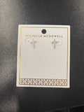 Michelle McDowell Emmett silver cross earrings