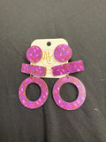 Audra Style Purple Dangle Earrings