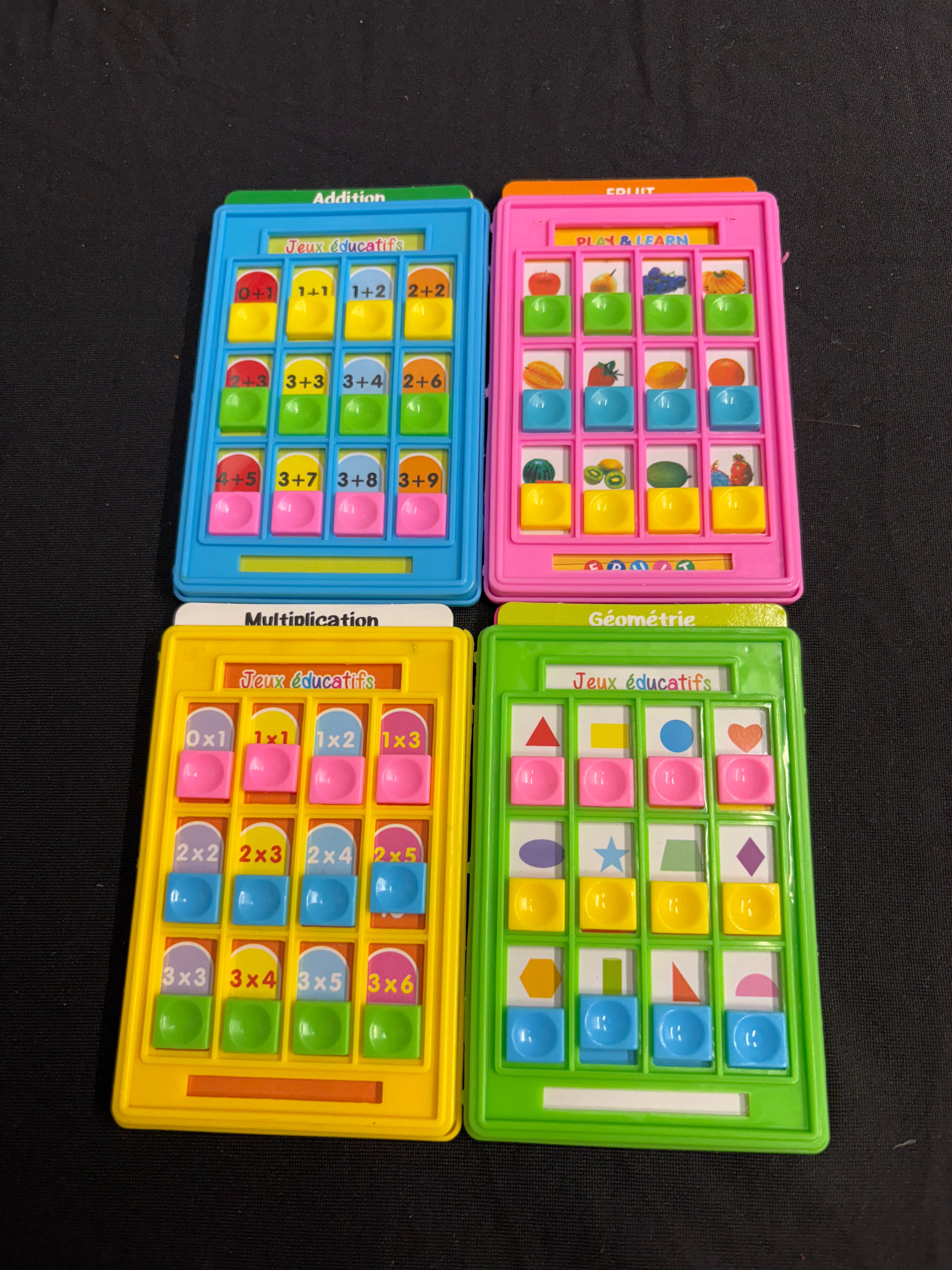 2pc Educational sliding matching game