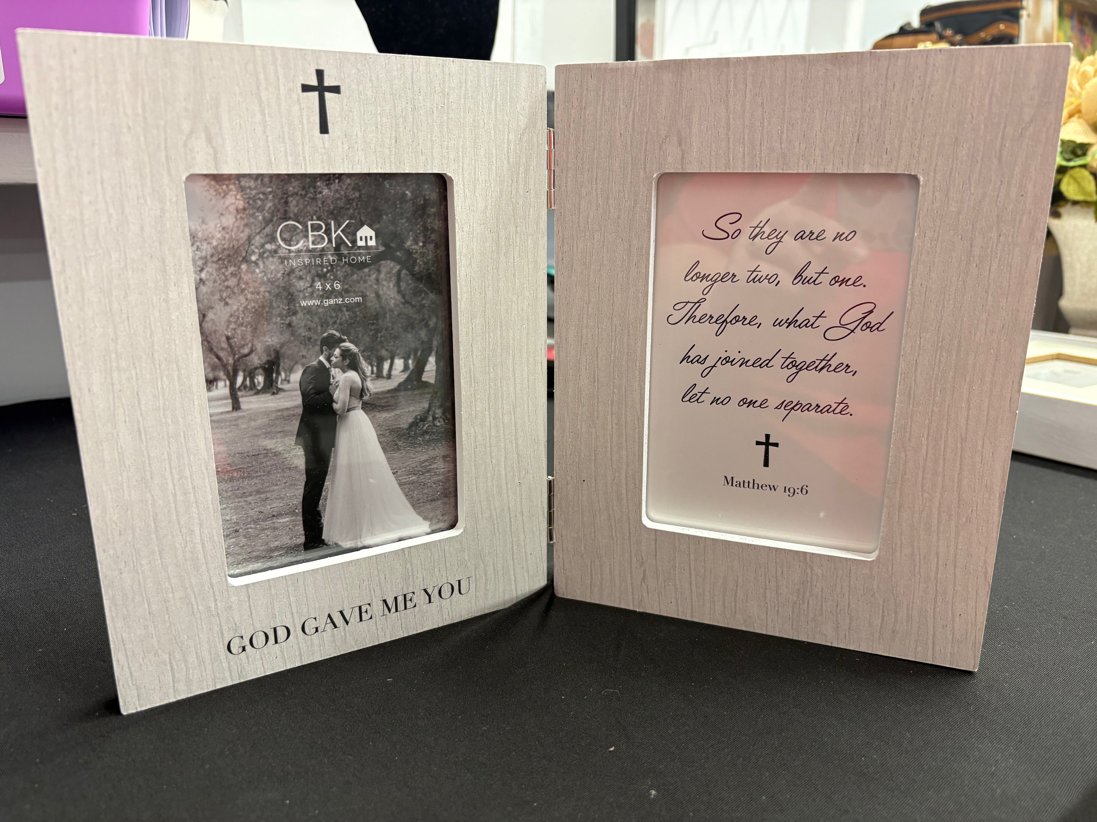 CBK God Gave me You Hinged Double Photo Frame
