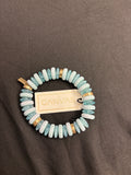 Canvas flat resin gold and colored beaded bracelets