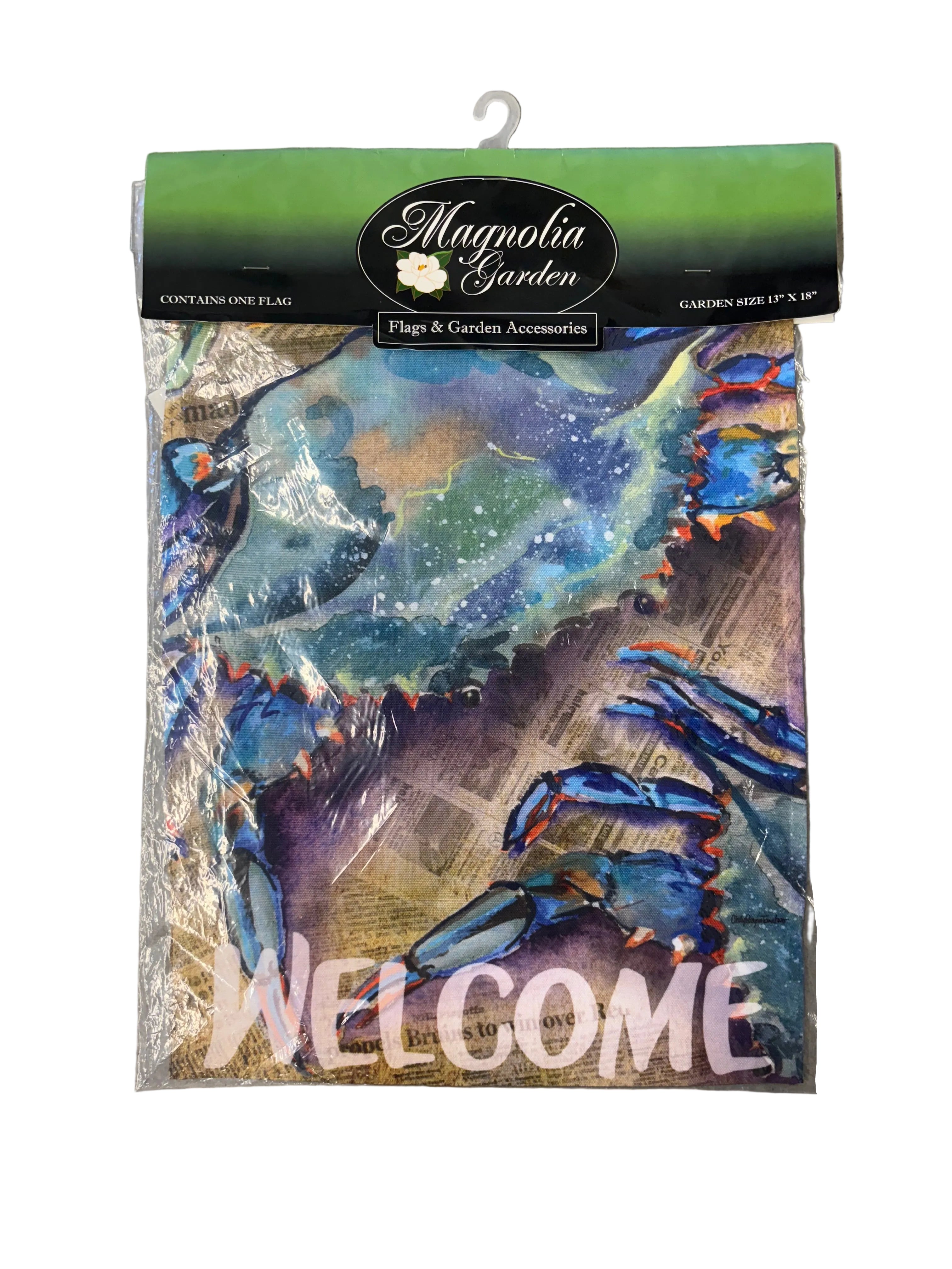 Magnolia Garden "welcome" crab flag