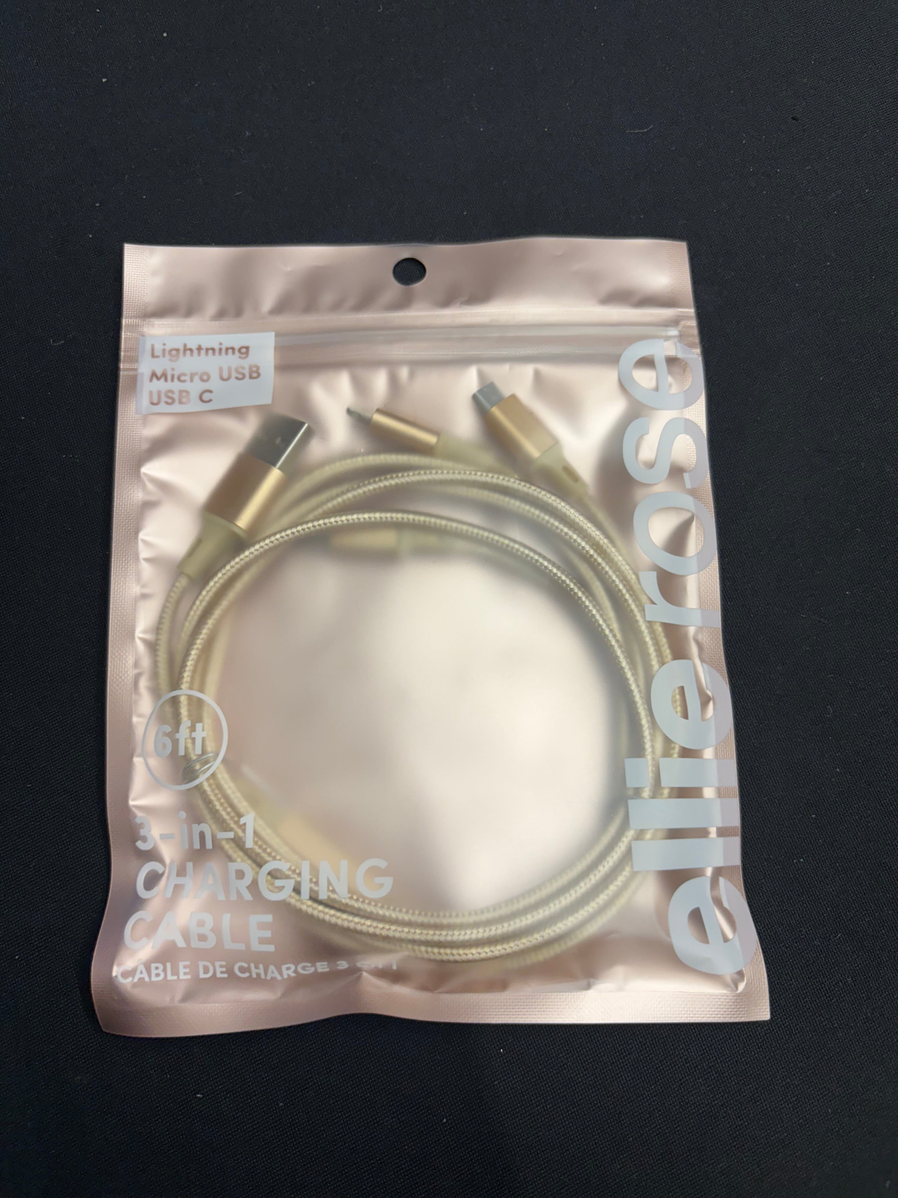 3-in-1 6ft charging cable