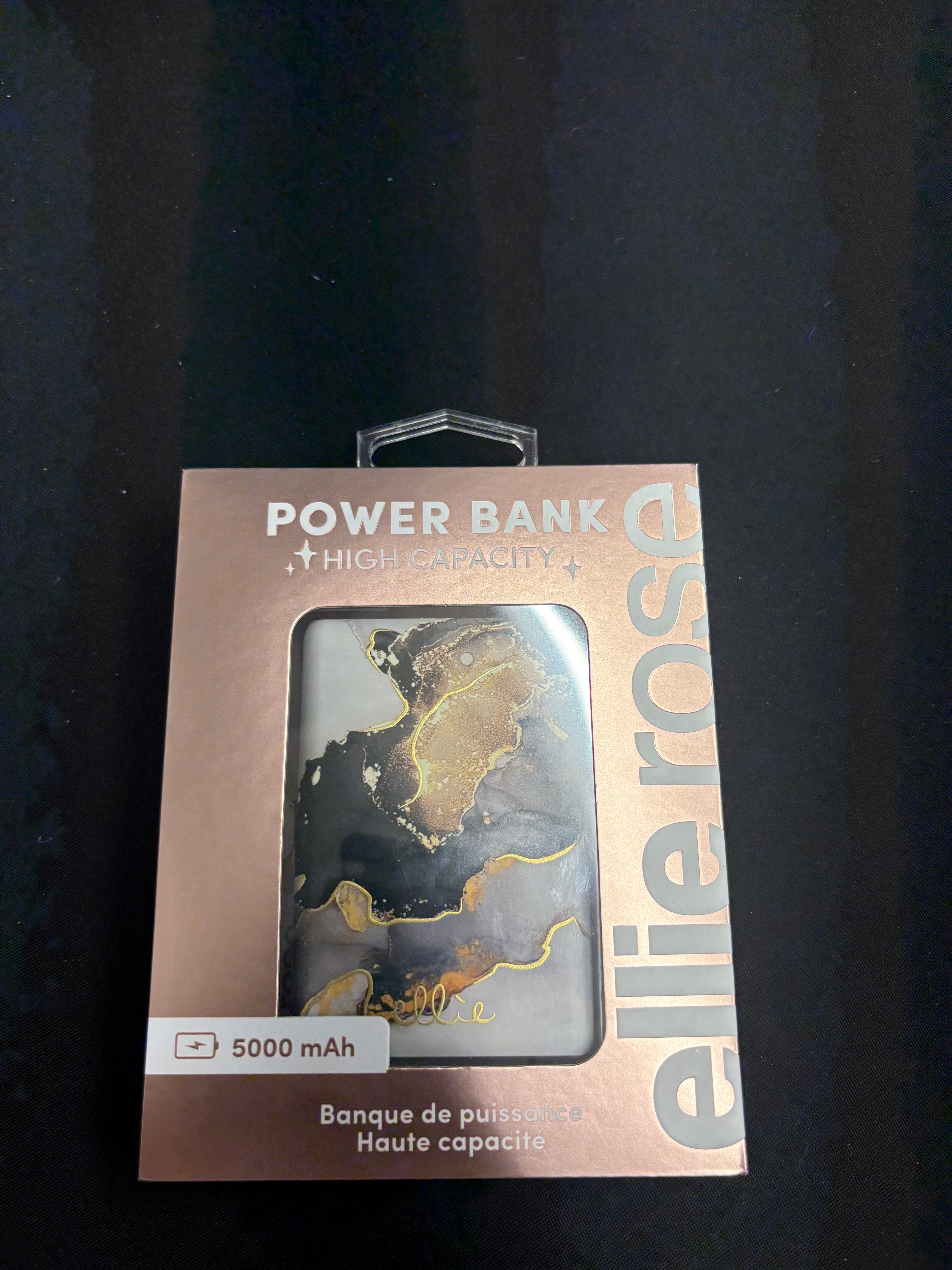 Ellie Rose Power Bank Mercury Marble