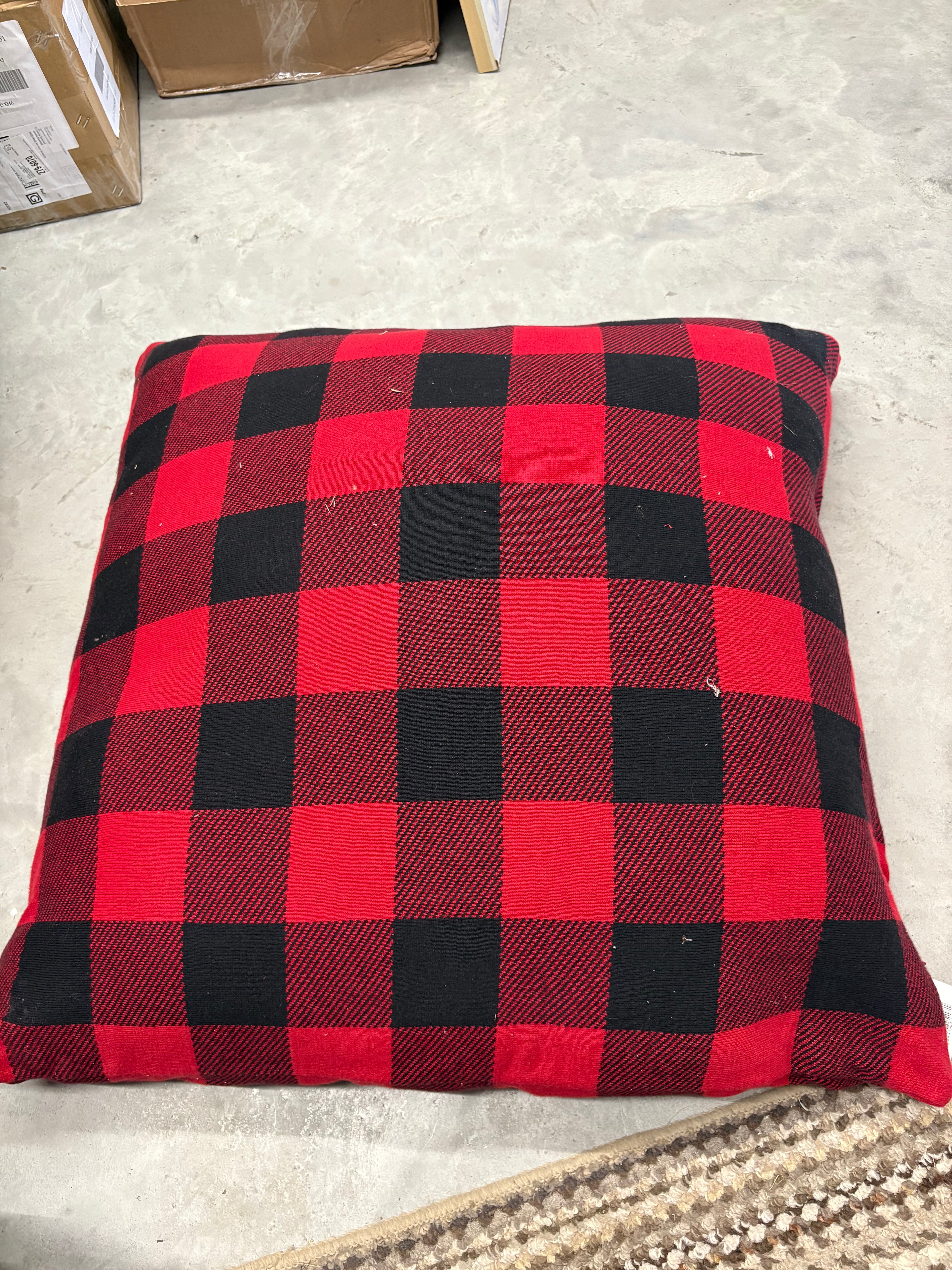 CBK buffalo plaid huge pillow