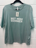 Hot Mom Summer Graphic Tee - Sage