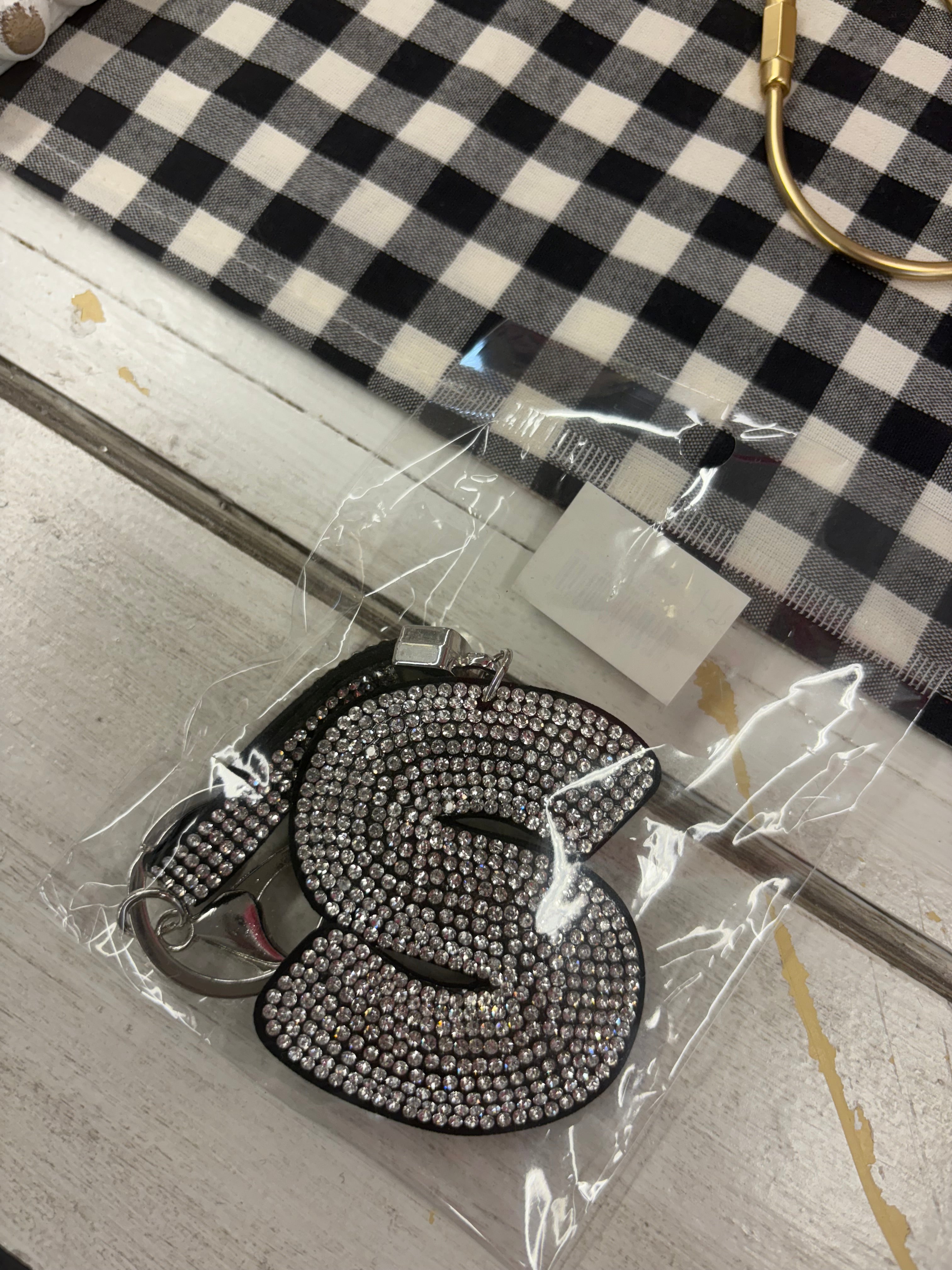 Ganz Sparkle Initial Keychain