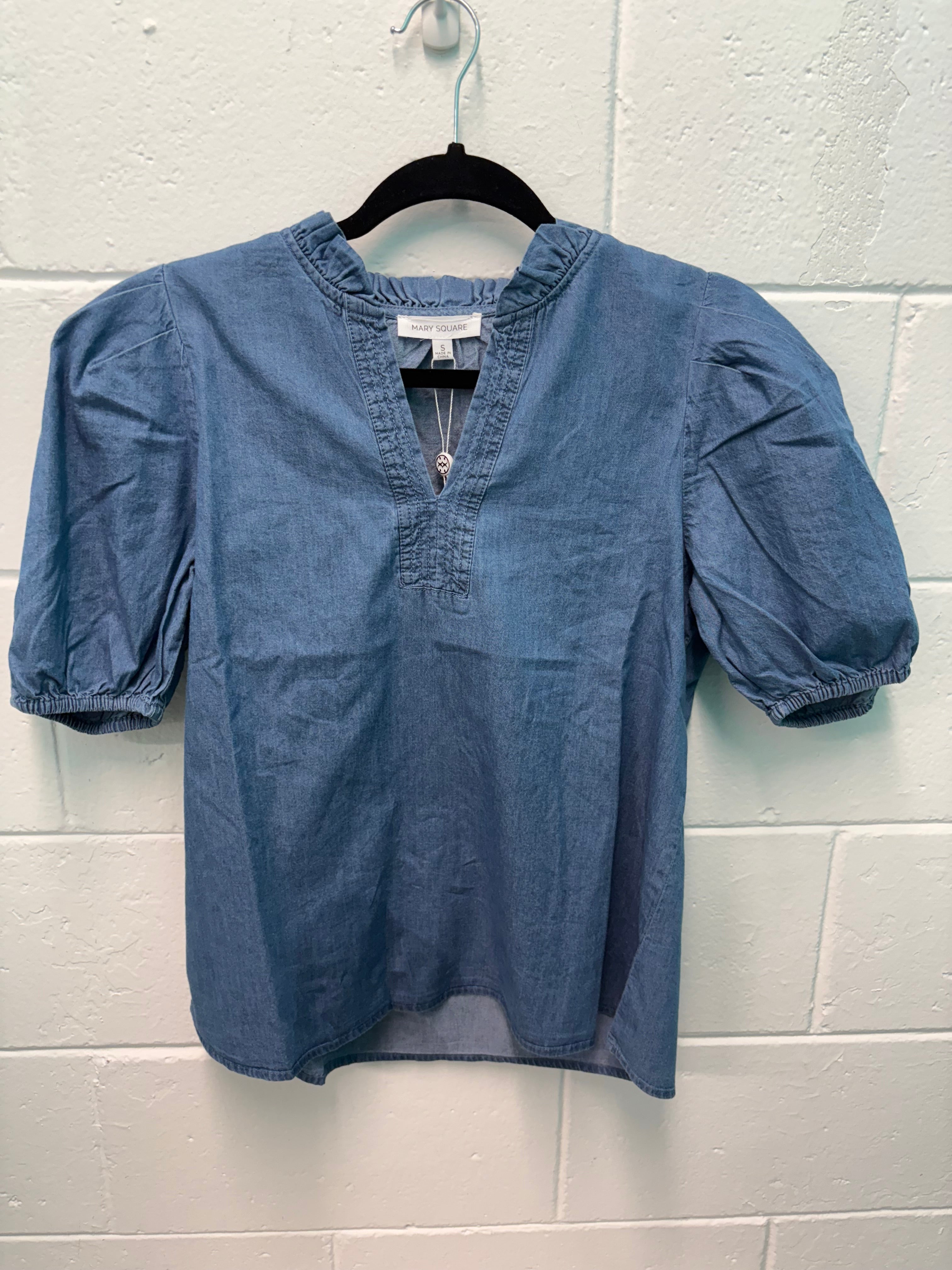 Mary Square Lainey Chambray Top