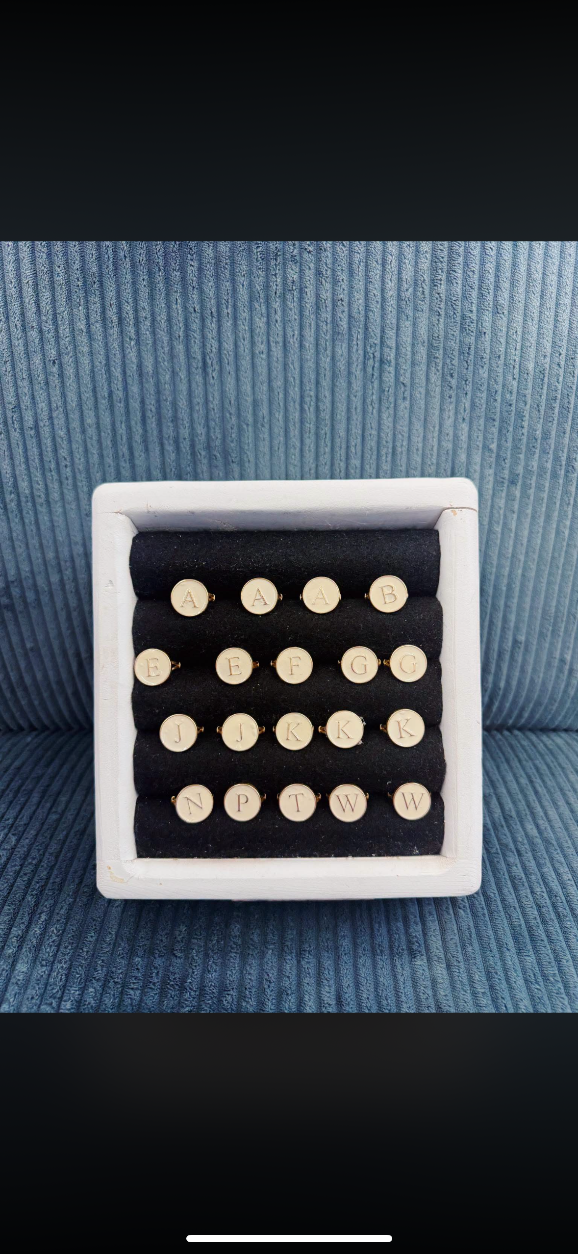 Jane Marie Ajustable initial rings
