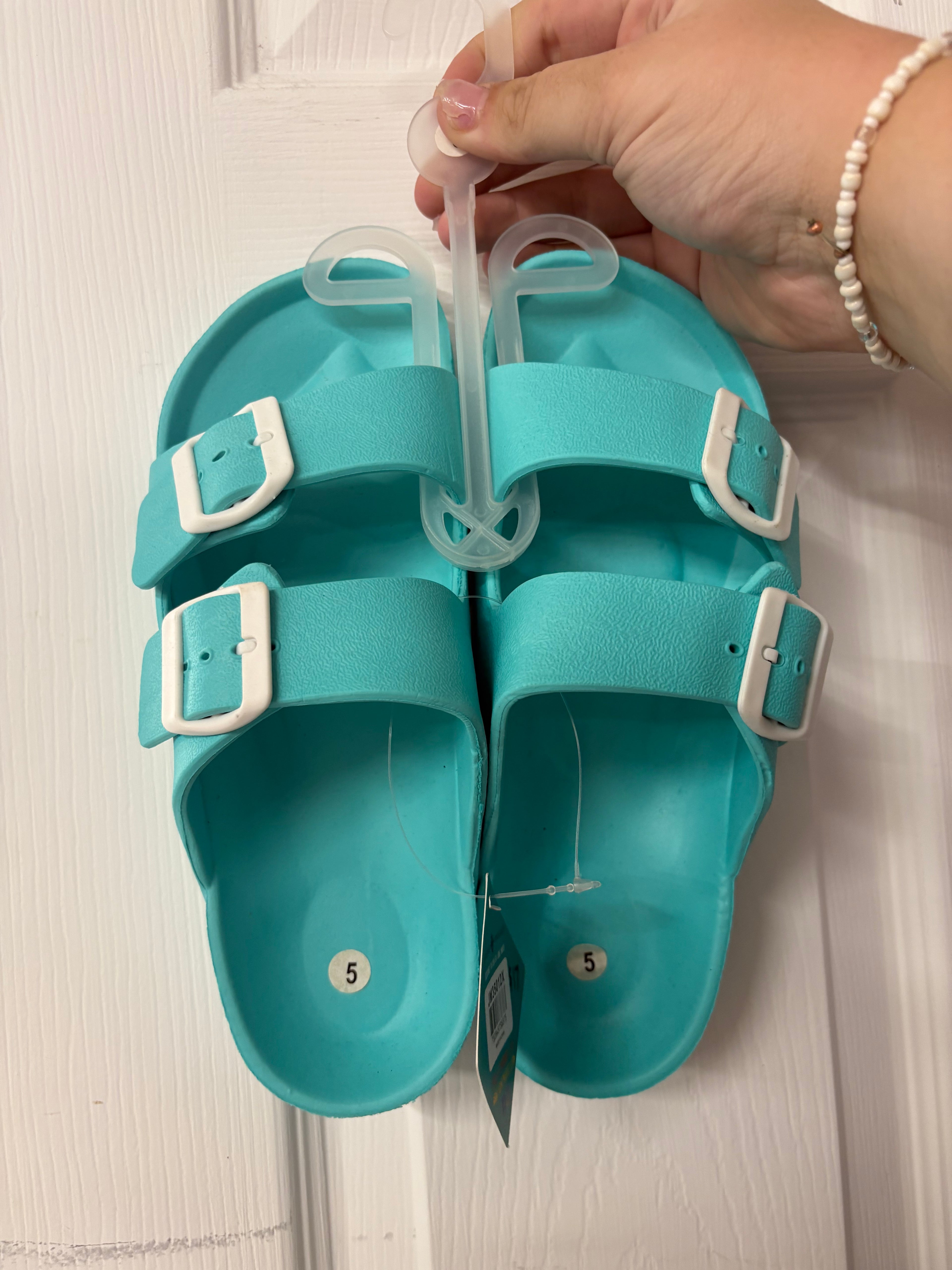 Jane Marie Ladies Rubber Sandals Teal