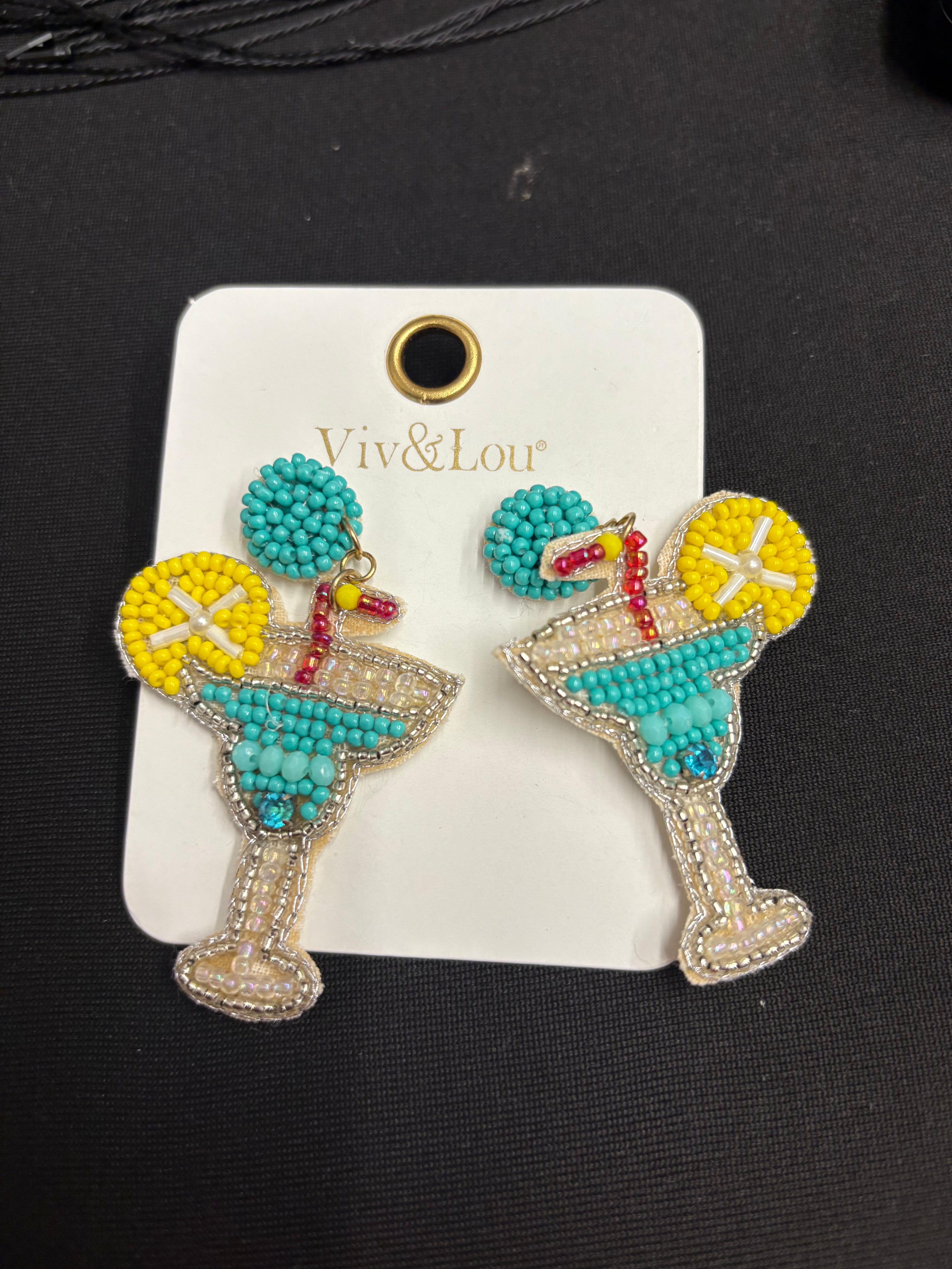 Viv & Lou Martini Glasses Earrings