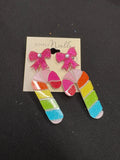 Simply Noelle acrylic Christmas Earrings