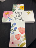 Ganz "bless our" floral  cross