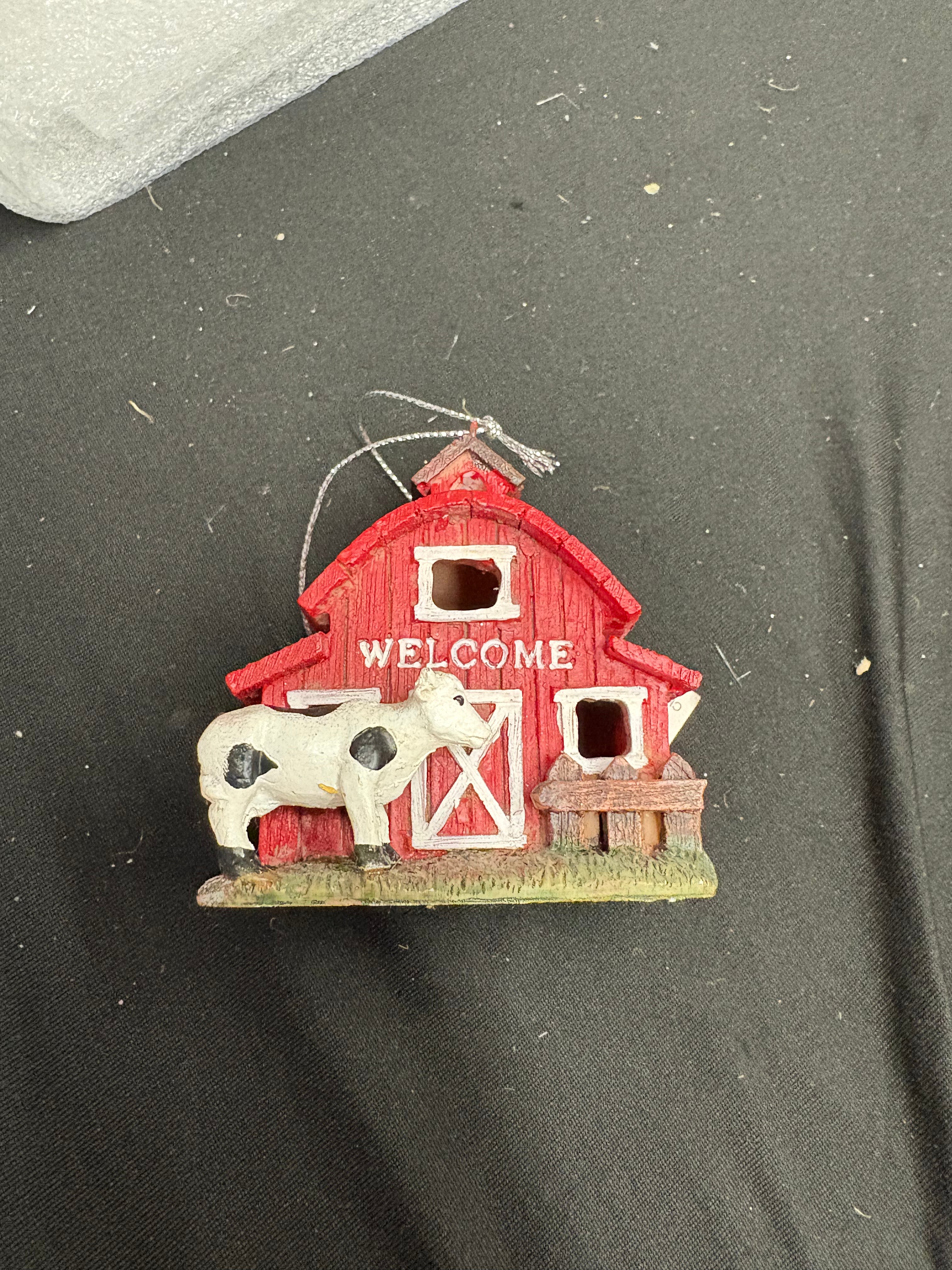 Ganz light up welcome farm house ornament