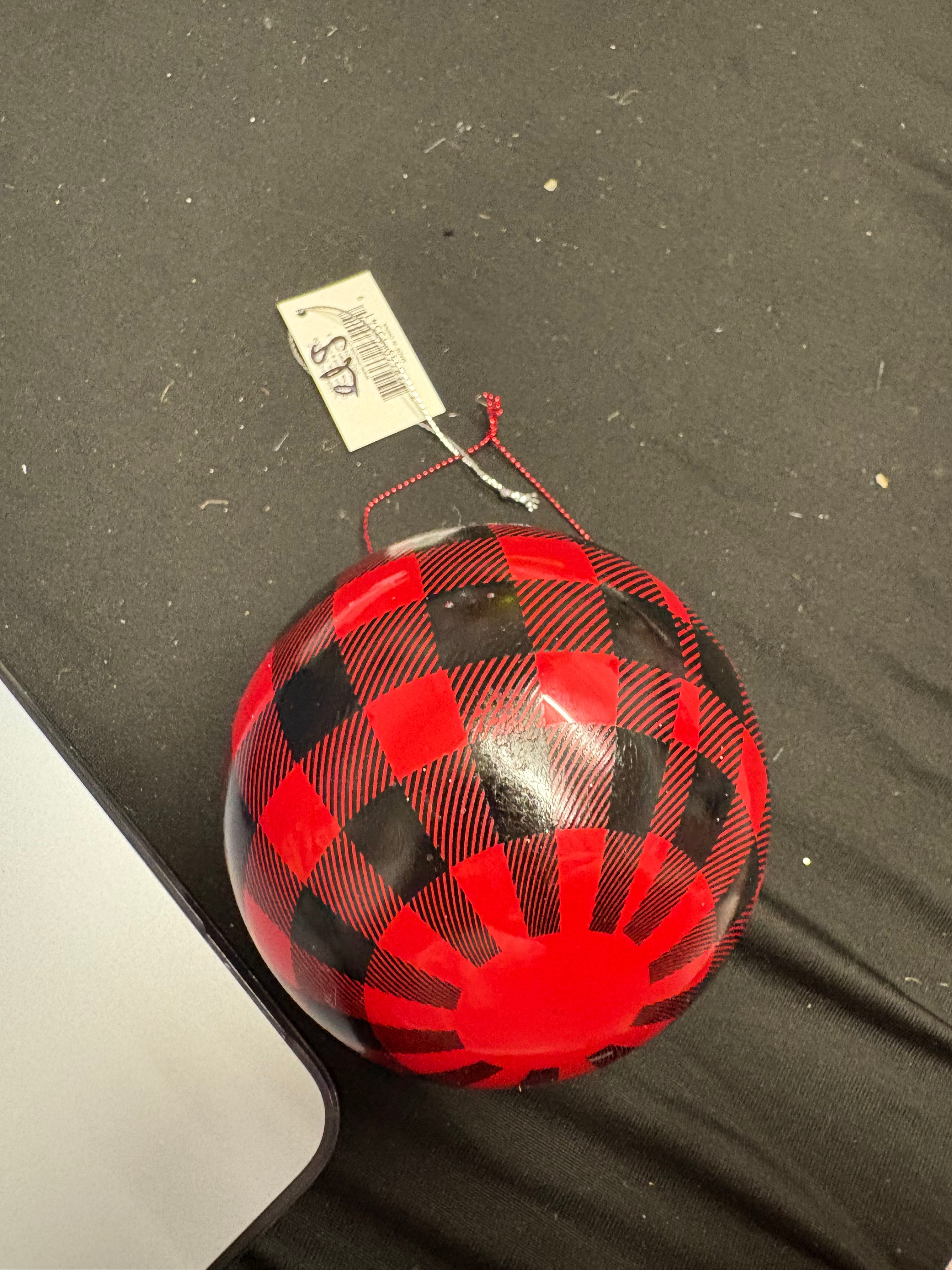 Midwest gift buffalo plaid ornament
