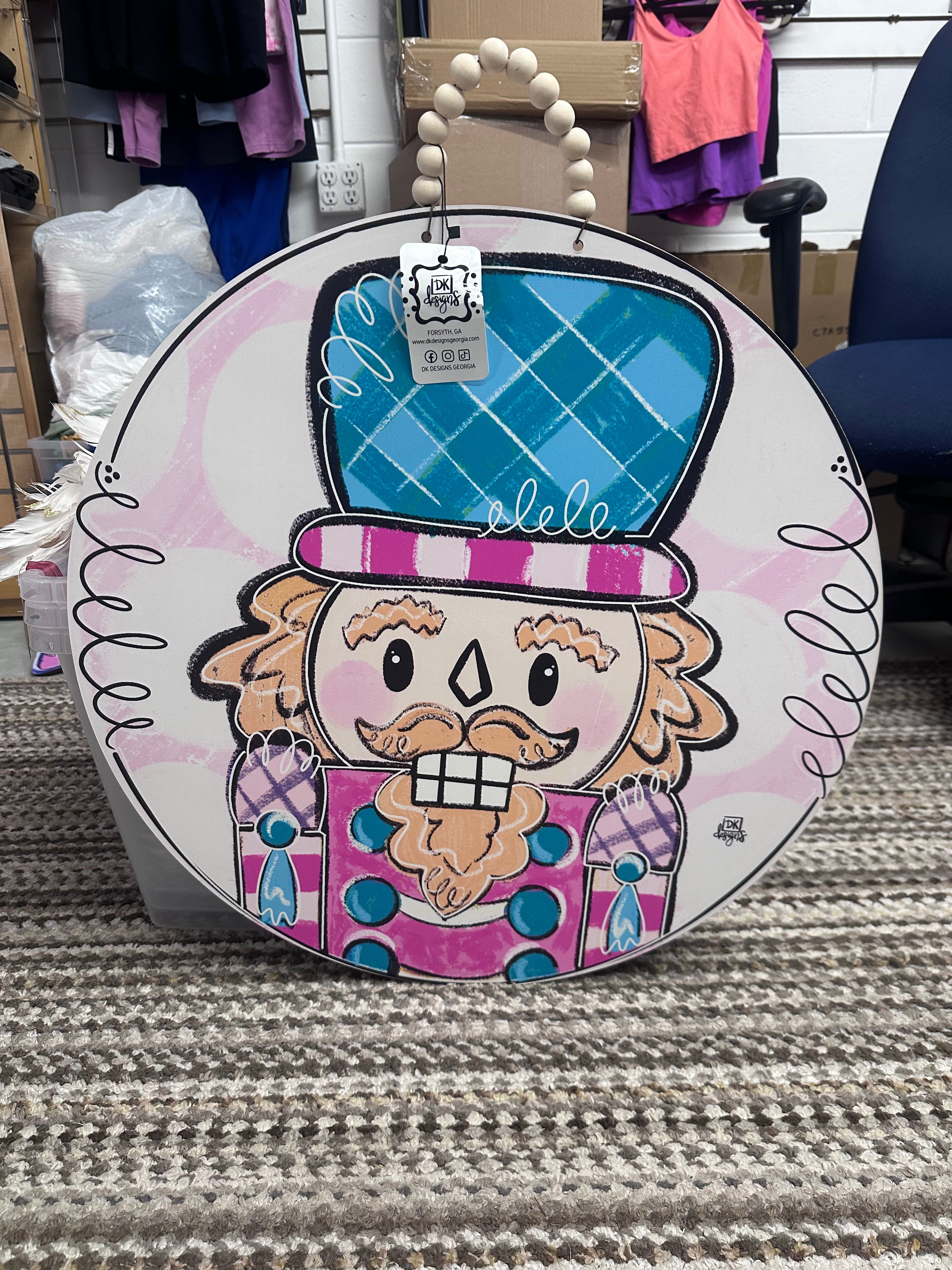 DK Pink Nutcracker Circle Hanger
