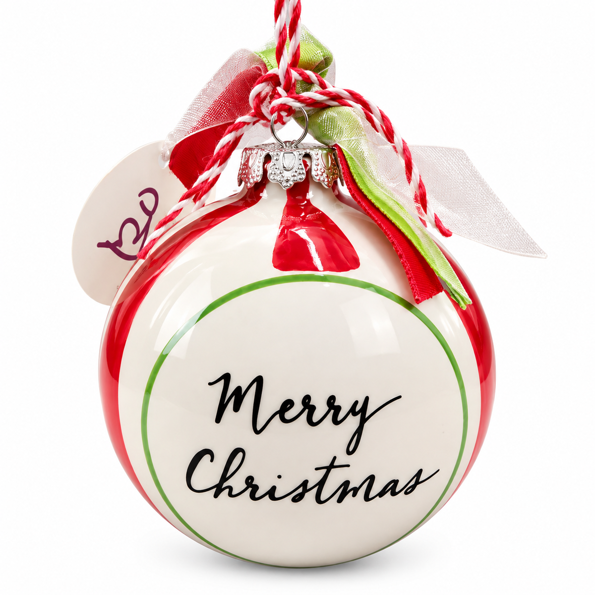 Magnolia Lane Merry Christmas Ball Ornament
