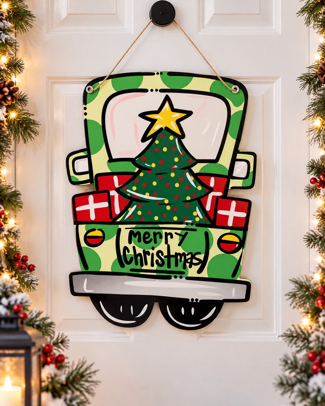 Magnolia Lane "Merry Christmas" truck door hanger