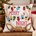 Lucky Bird Merry & Bright Pillow